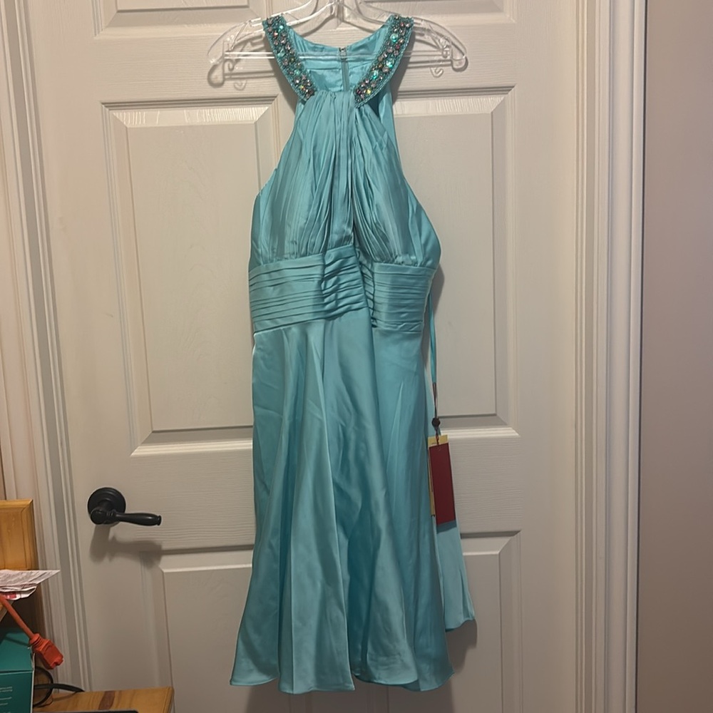 May Queen Couture Aqua Dress and Shawl